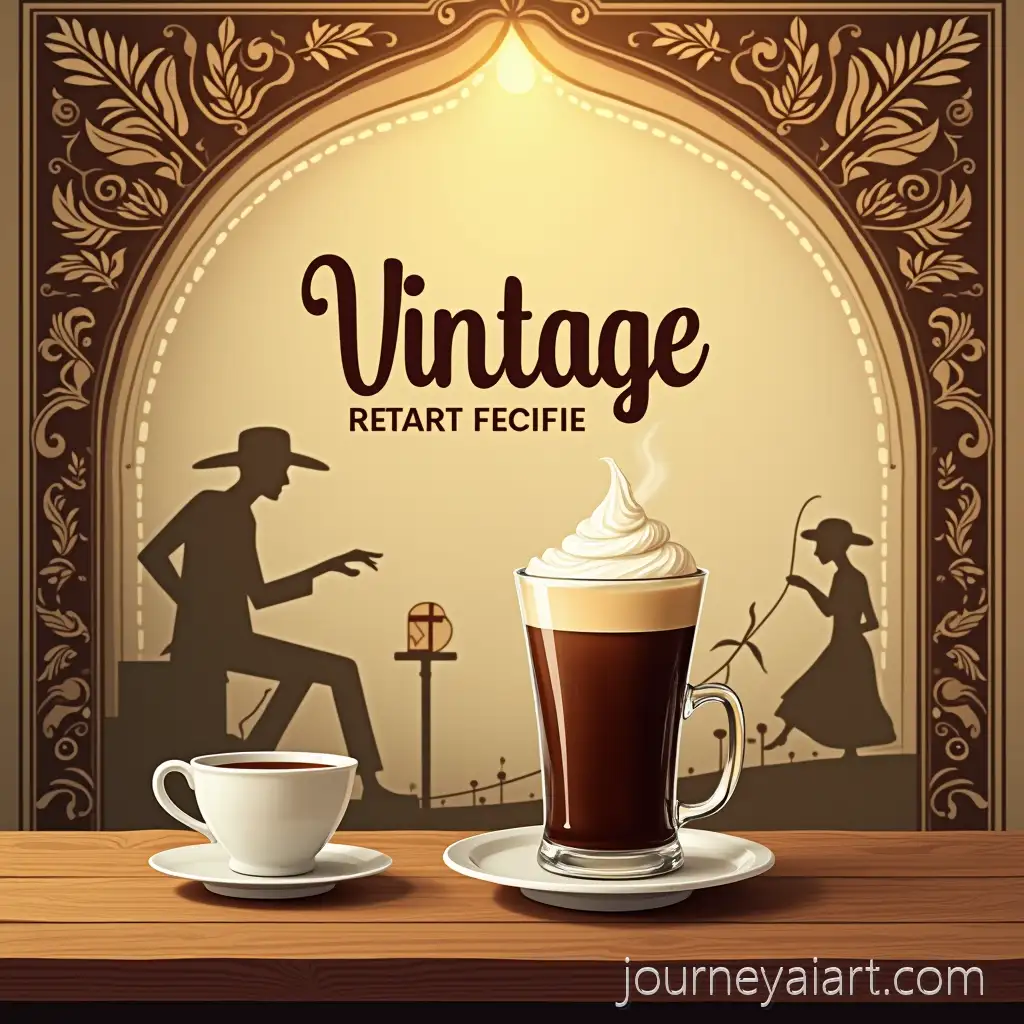 Vintage-Indonesian-Traditional-Cafe-Poster-with-Kopi-Glass-and-Wayang-Kulit-Art