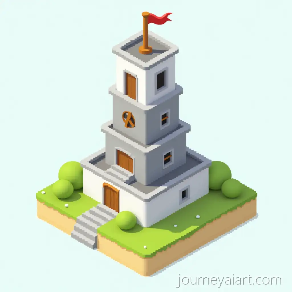 3D-Isometric-Tower-with-Modern-Architecture-and-Detailed-Environment