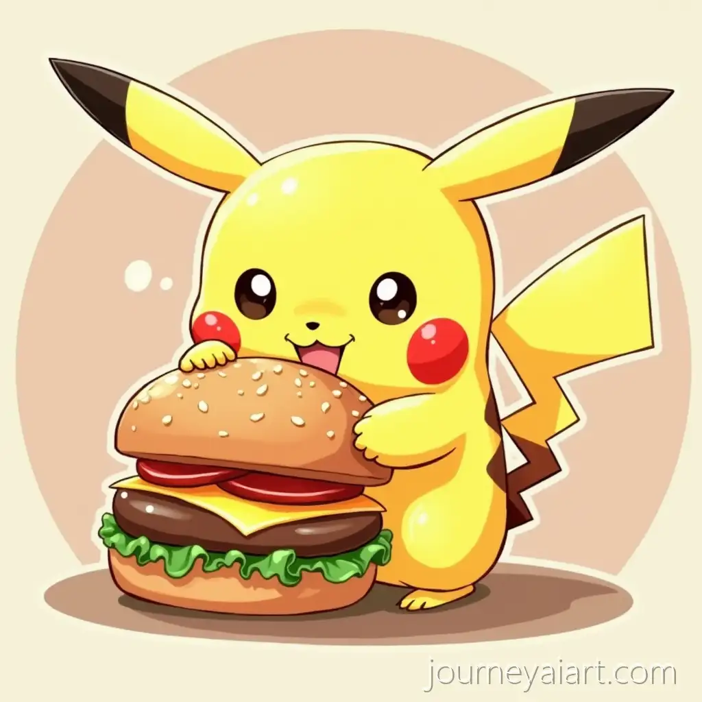 Pikachu-eating-at-McDonaldsPikachu-Enjoying-a-Meal-at-McDonalds