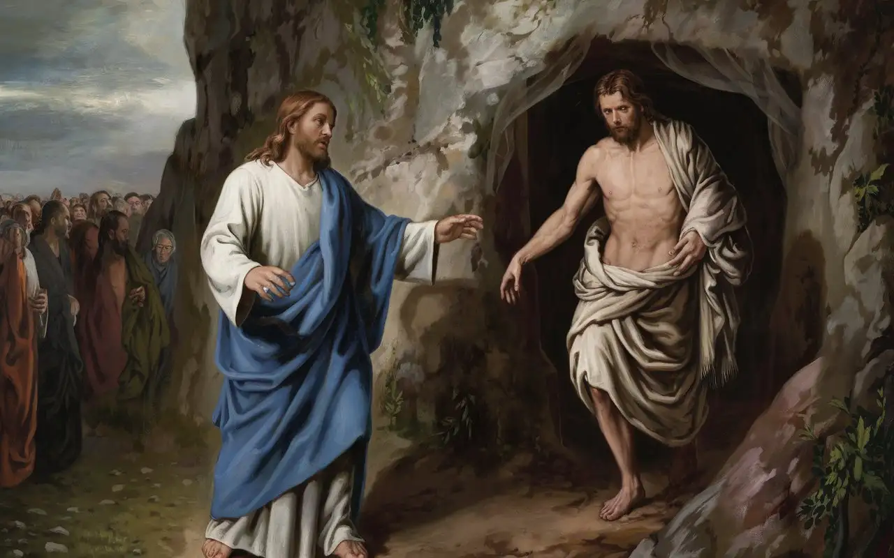 LORD JESUS CHRIST resurrected Lazarus and call him came forth, Lazarus walked from the tomb cave with the shroud and the cloth, LORD JESUS CHRIST glorified his GOD father by reviving Lazarus,