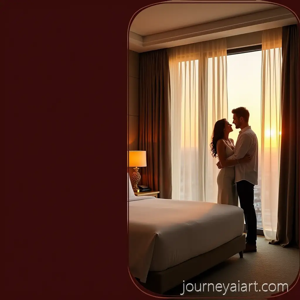 CouHotel-bedroom-couple-hugple-Embracing-in-a-Cozy-Luxury-Hotel-Bedroom-with-Warm-Lighting