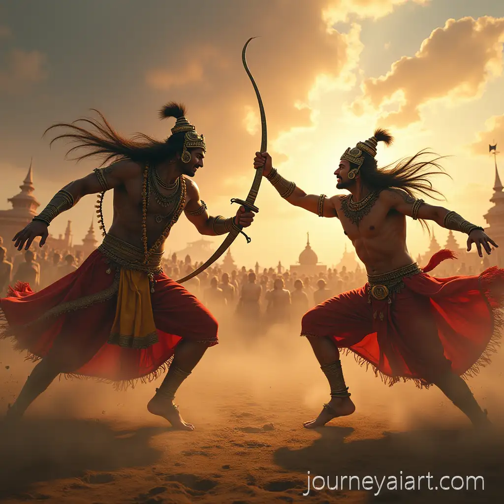 Epic-Duel-ofEpic-Duel-Arjuna-Karna-Arjuna-and-Karna-on-the-Kurukshetra-Battlefield