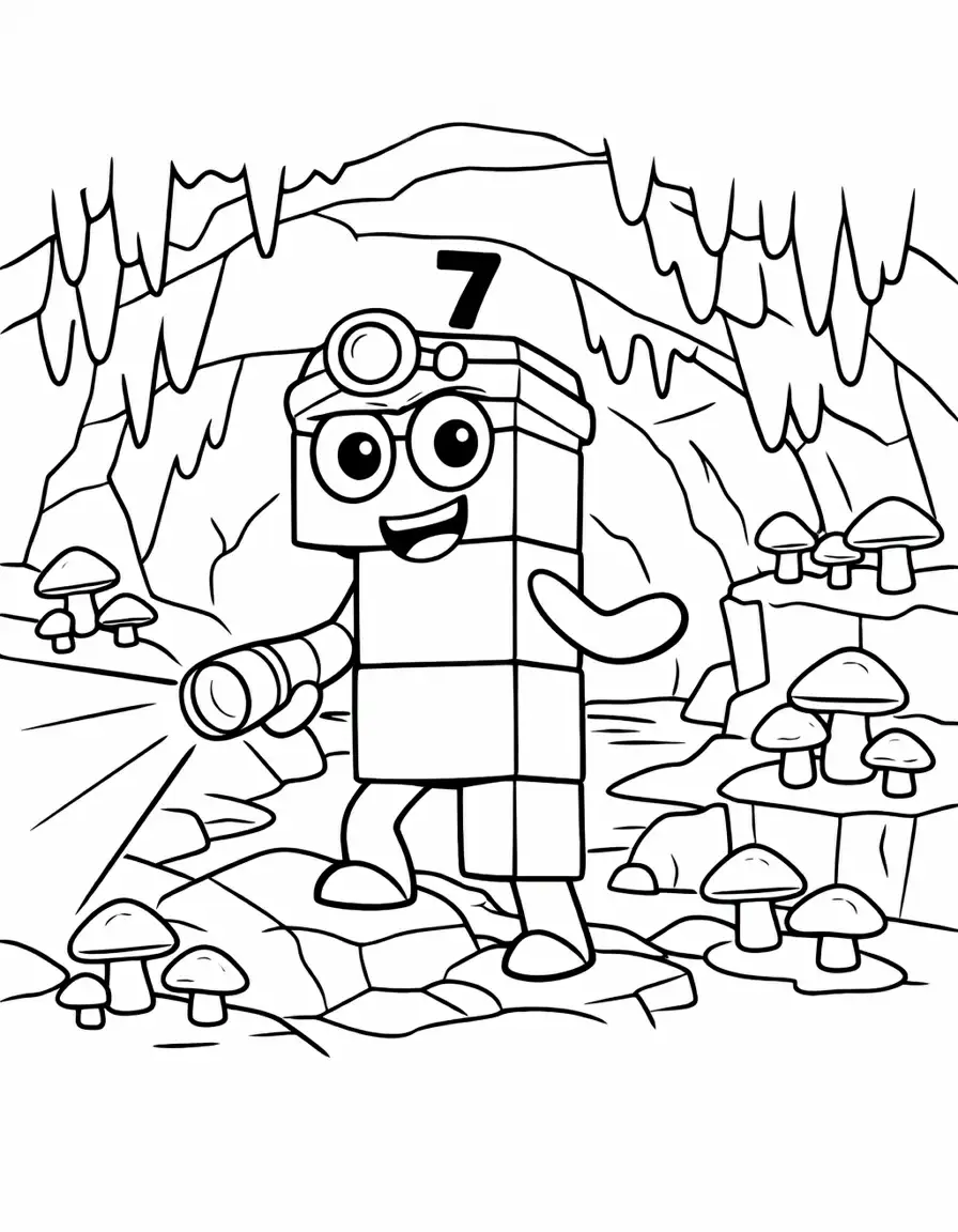 Number Block 7. Draw Free number blocks coloring pages generator – 14 number blocks coloring ...