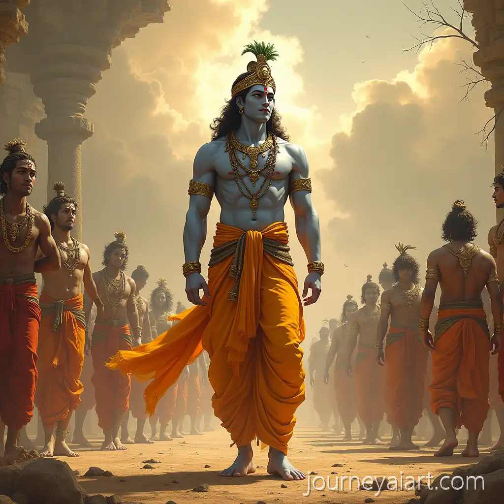 Krishna-Standing-in-Kurukshetra-During-the-Mahabharata-Battlefield