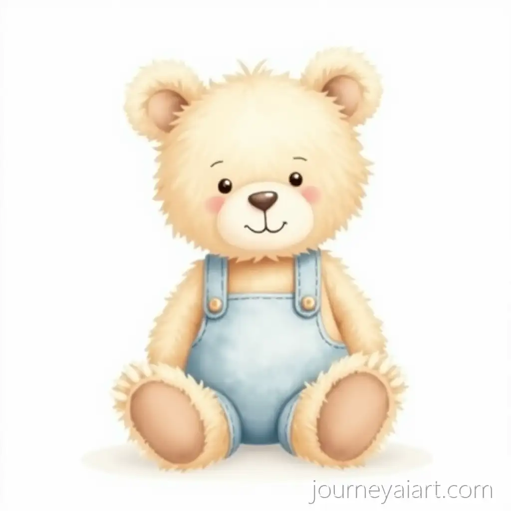 Watercolor-Baby-Teddy-Bear-in-Pastel-NurseryWatercolor-Baby-Teddy-Bear-Illustration