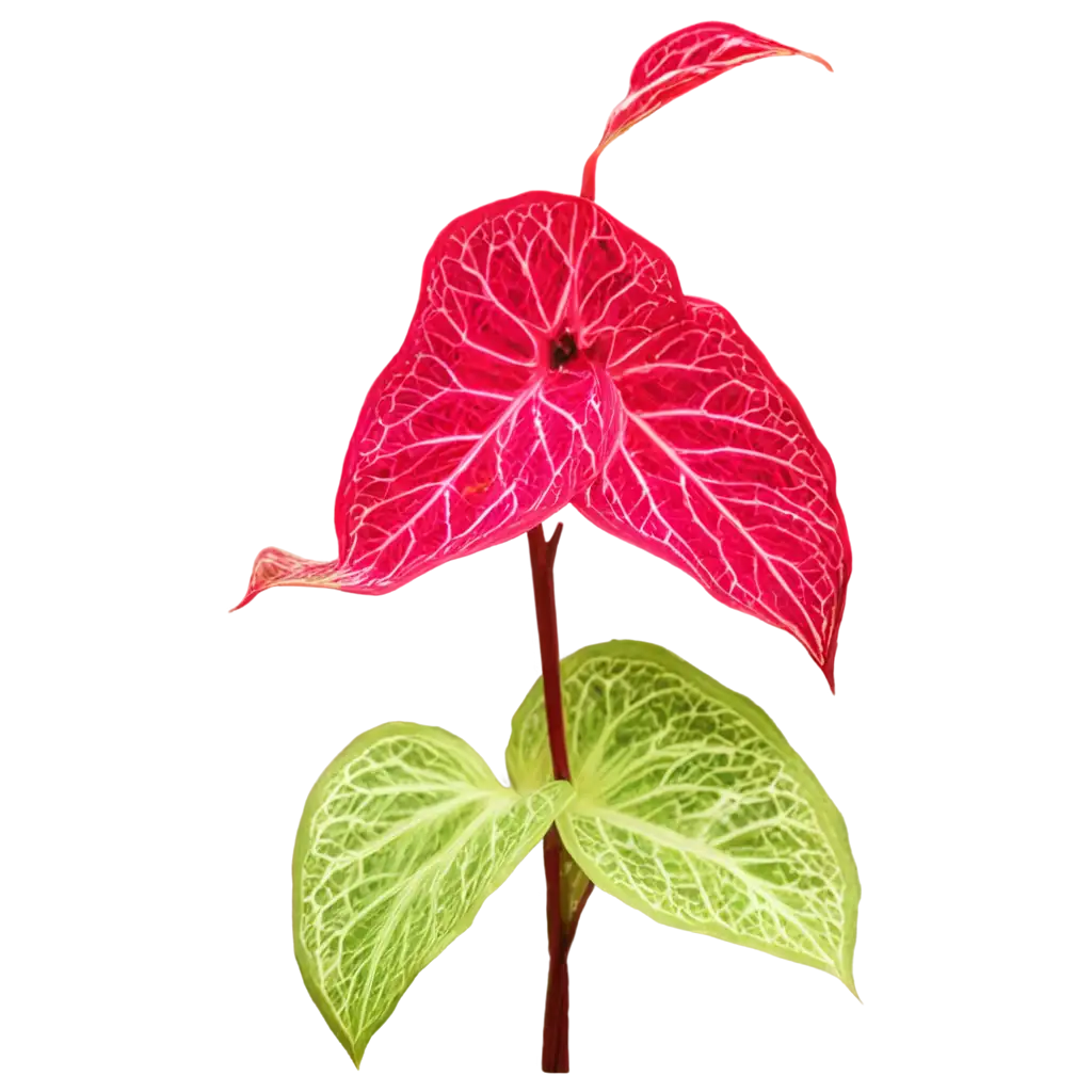 Vibrant-Neon-Caladium-Plant-PNG-Stunning-Tropical-Leaves-for-Clear-HighQuality-Designs