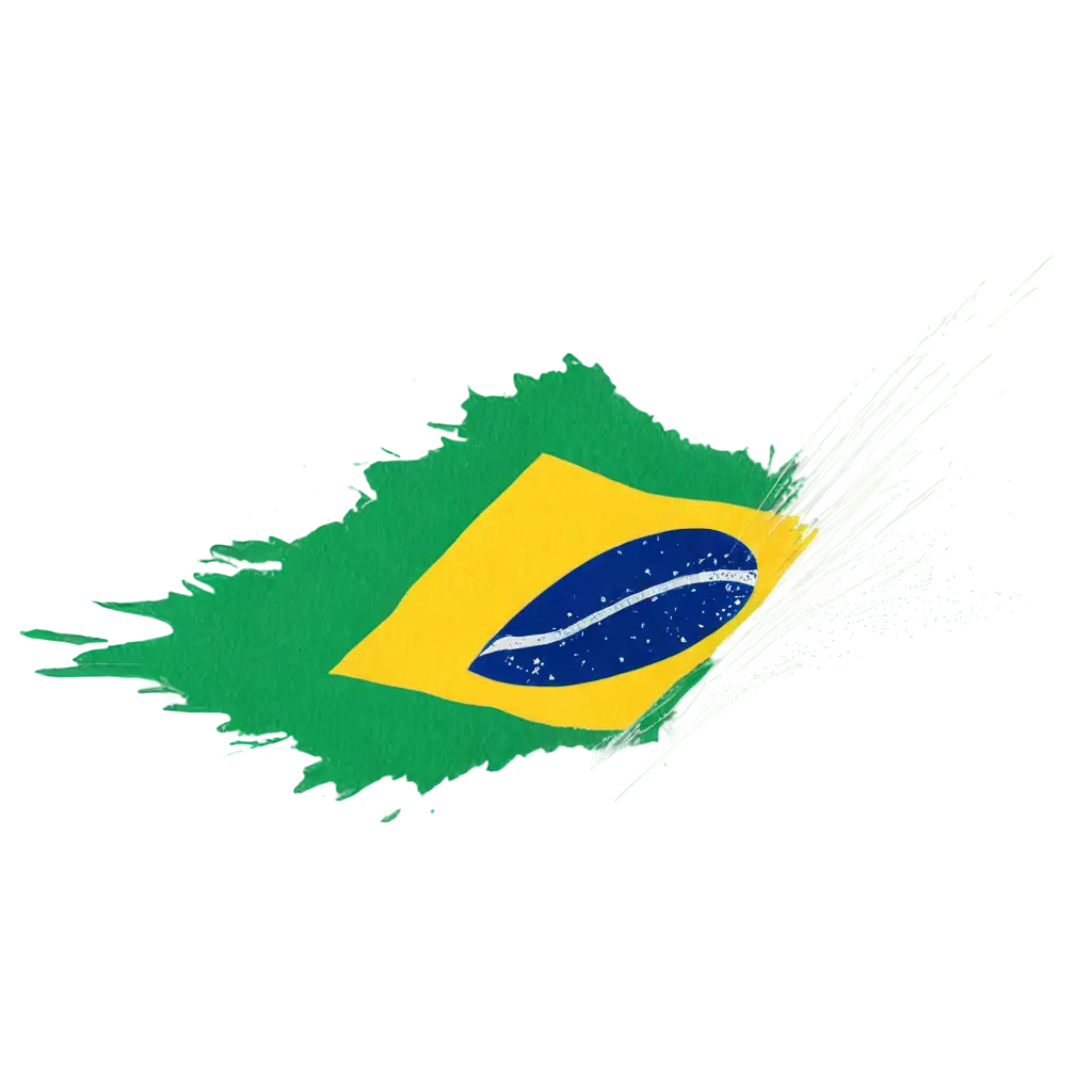 Brazilian-Flag-with-Textured-Brush-Paint-PNG-Image-Authentic-Representation-for-Online-Visuals