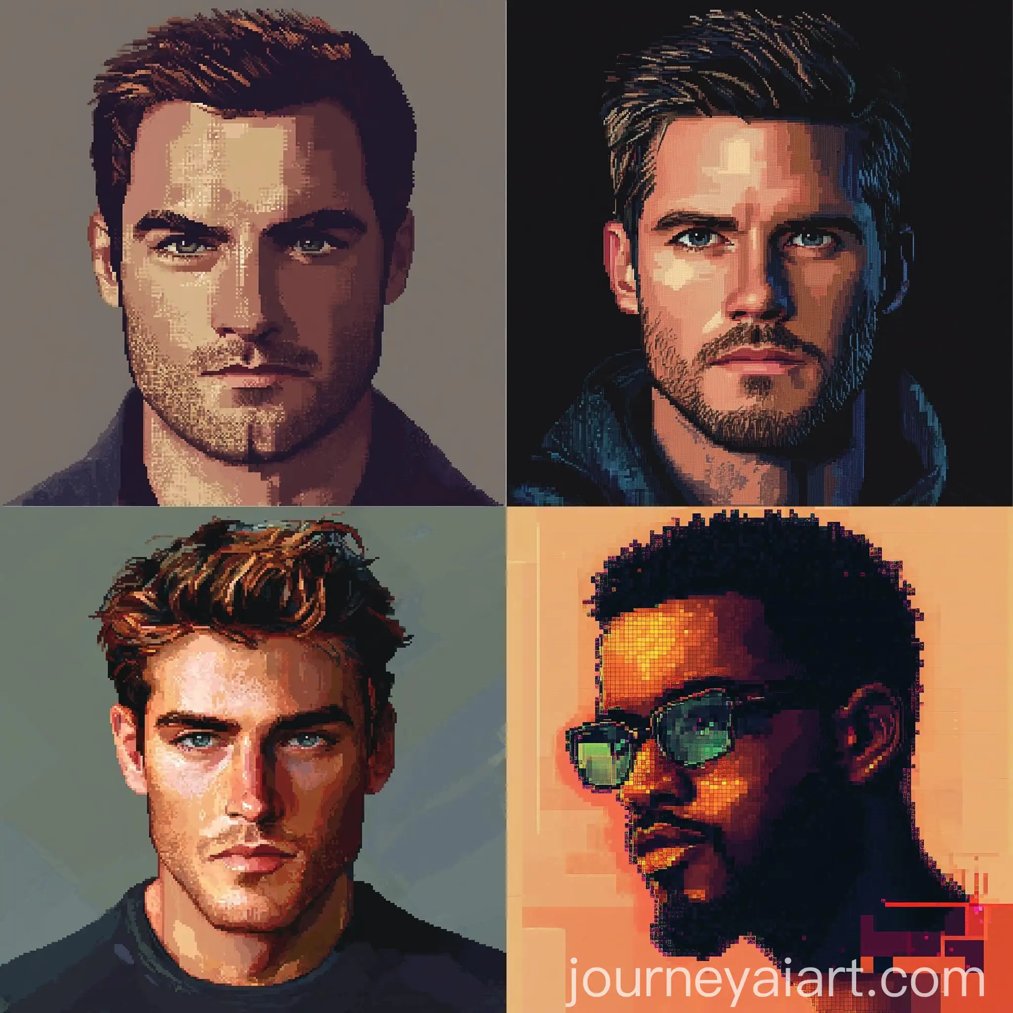 Pixel-Art-Style-Man-Face-Vector-Design