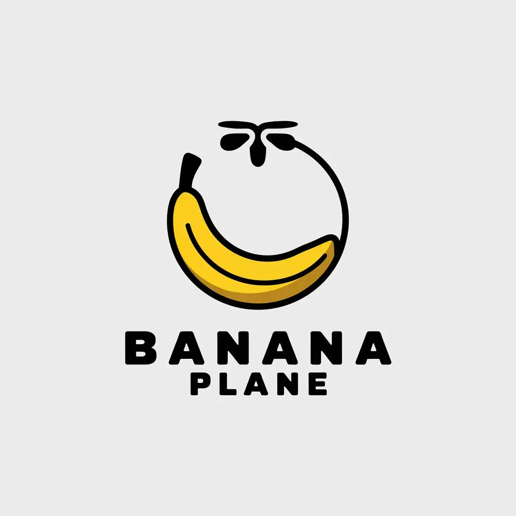 LOGO Design for Banana Plane Minimalistic Travel Industry Logo