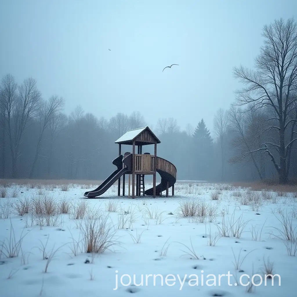 Abandoned-USSR-Playground-in-Snowy-Winter-Field