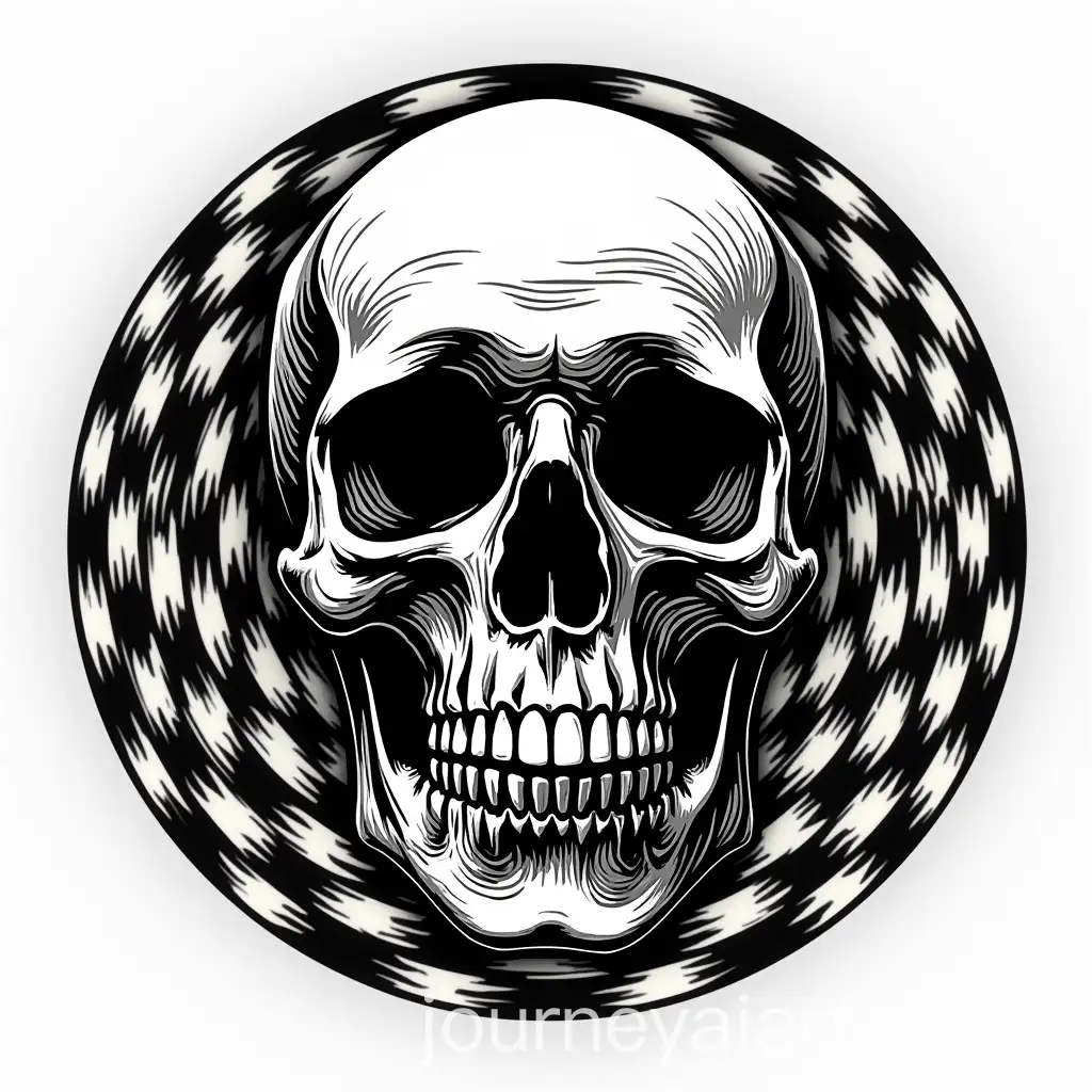 Black-and-White-Optical-Illusion-Skull-in-a-CircularAI-Image-Prompt-Expansion-Design