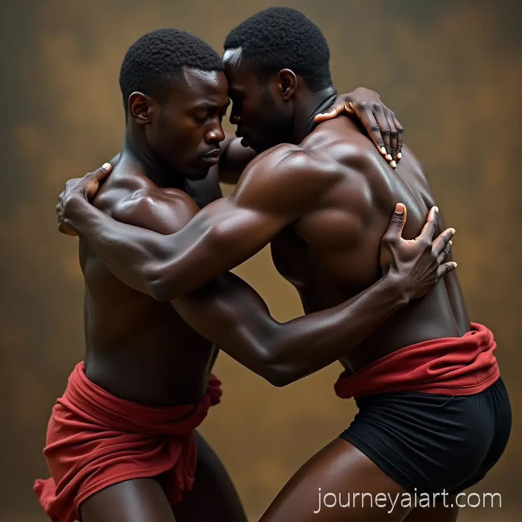 Intense-African-Traditional-Wrestling-Match-Between-Two-Muscular-Athletes