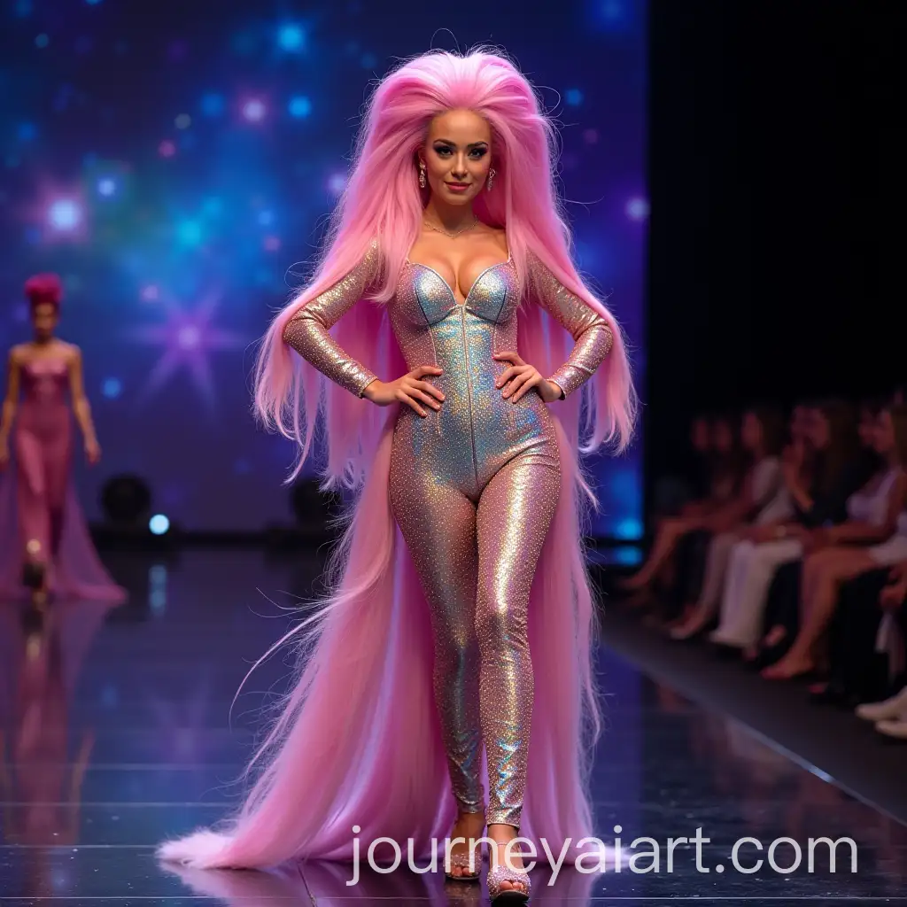 Intergalactic-Fashion-Show-Hosted-by-Trixie-in-Sparkling-Multicolored-Outfit