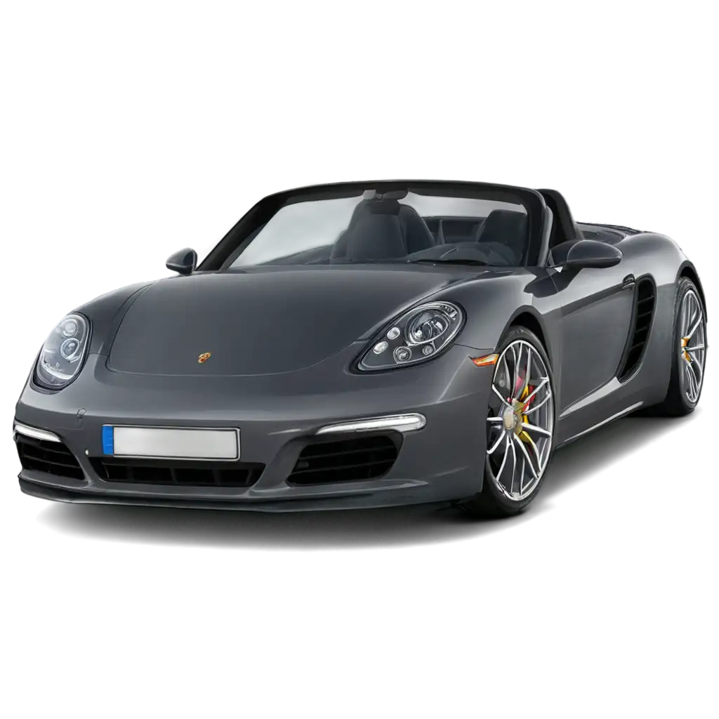 porsche car without background front view