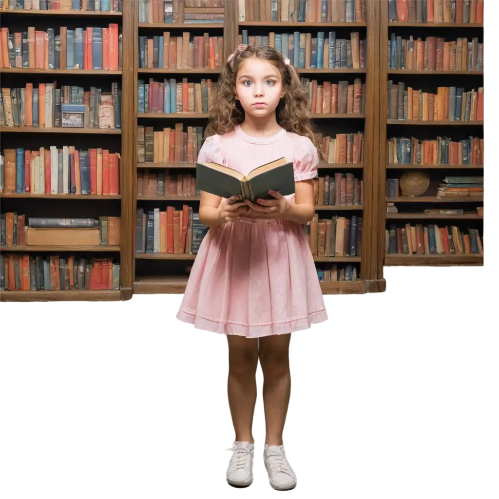 Curious-Child-Holding-a-Magical-Book-PNG-Image-Enchanting-Scene-of-Discovery