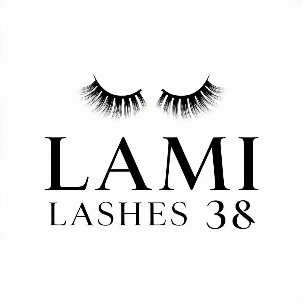 LOGO-Design-For-Lami-Lashes-38-Elegant-Eyelashes-Vector-Logo-for-Beauty-Spa