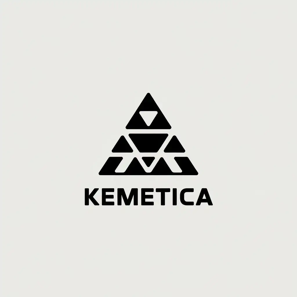 LOGO Design for KEMETICA Geometric Triangles Symbolizing Precision and Innovation