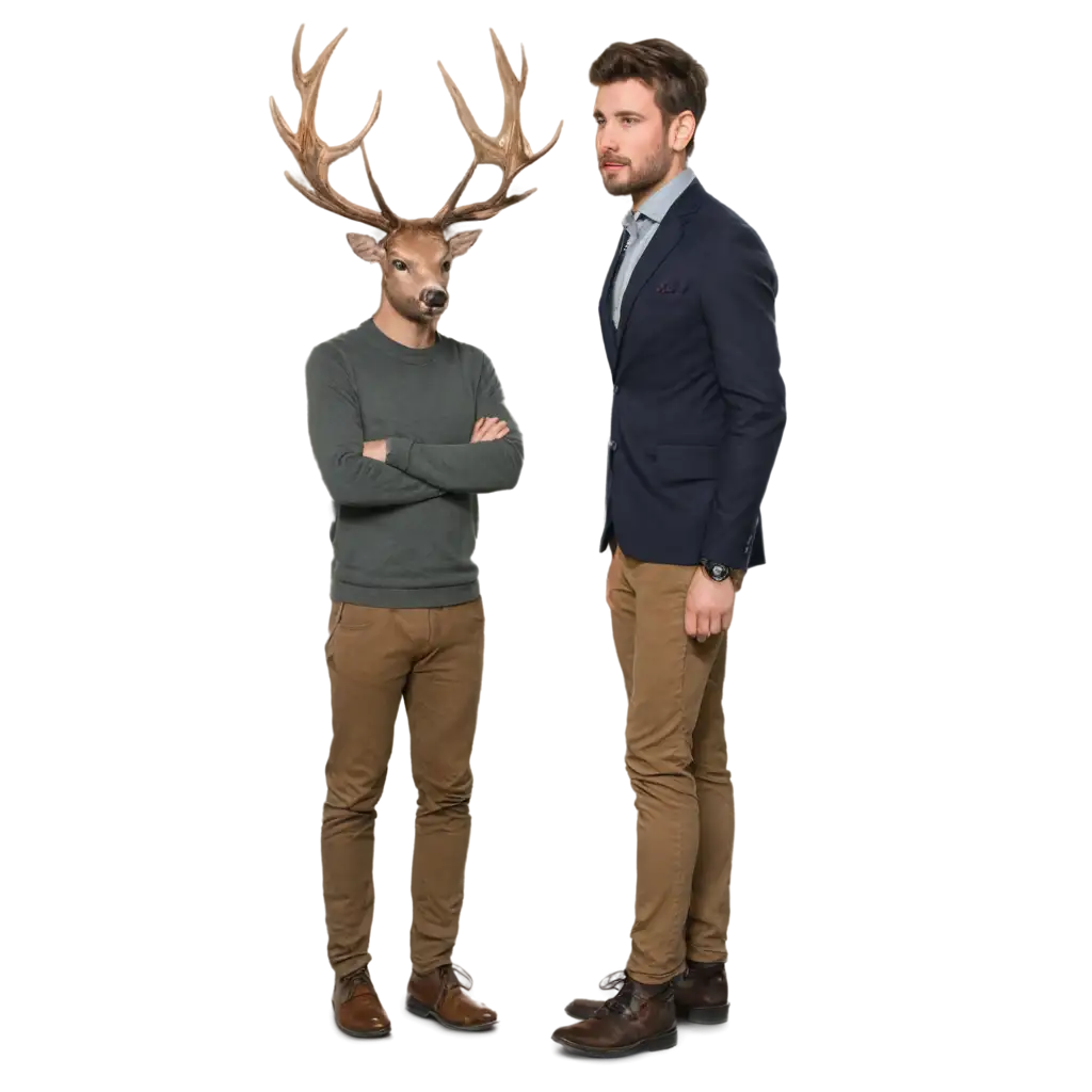 Man-in-Stag-PNG-Image-for-Creative-Projects-HighQuality-Transparent-Format