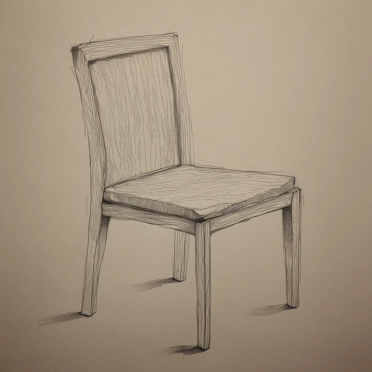 Minimalist Line Sketch of a Chair