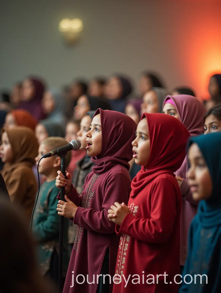 Muslim-Children-Singing-Traditional-Neshida-in-Celebration