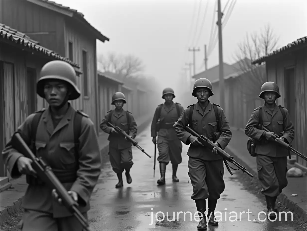 Japanese-Soldiers-Invade-Chinese-Village-While-Family-Flees-Amidst-War-Chaos