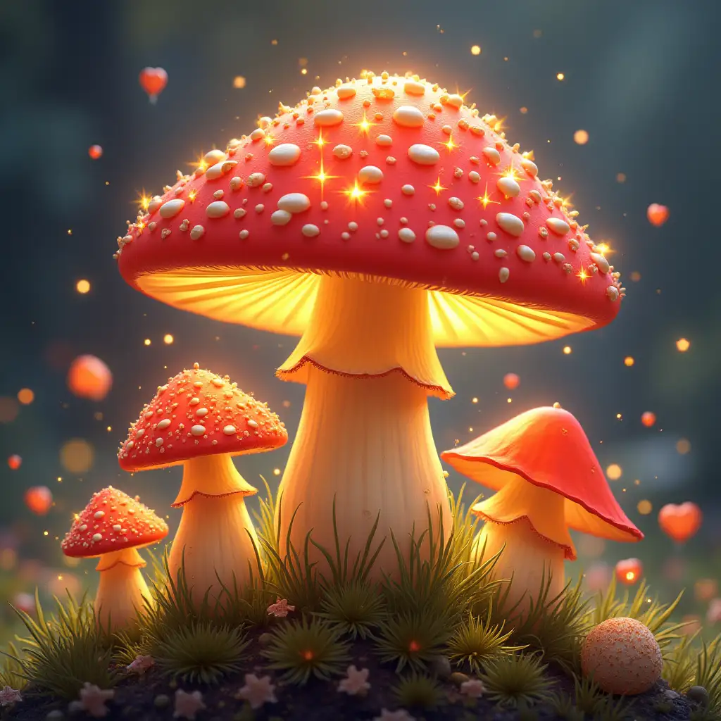 bright spunky mushroom people