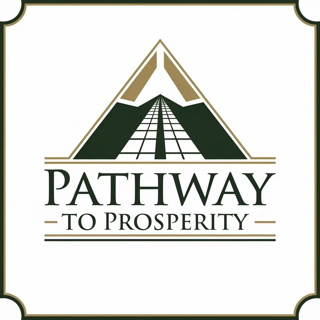 LOGO Design for Pathway to Prosperity Green Gold with Summit Pathway Theme