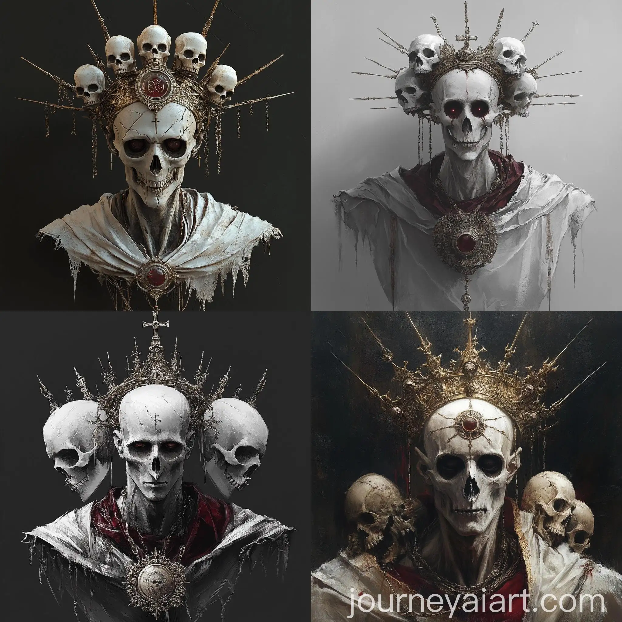 Fantasy-Wizard-with-Amulet-and-Skulls-Crown-in-Solid-Design
