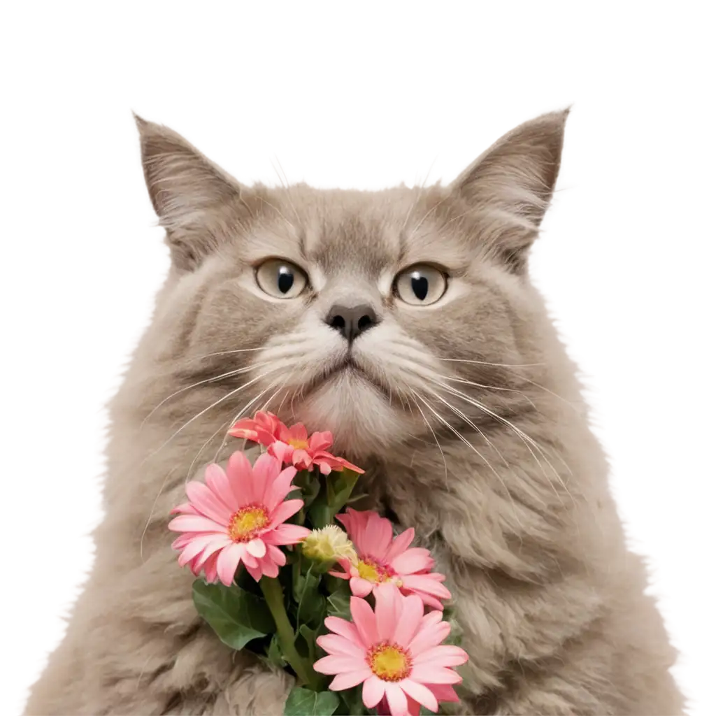 A-Beautiful-PNG-of-a-Cat-Surrounded-by-Vibrant-Flowers