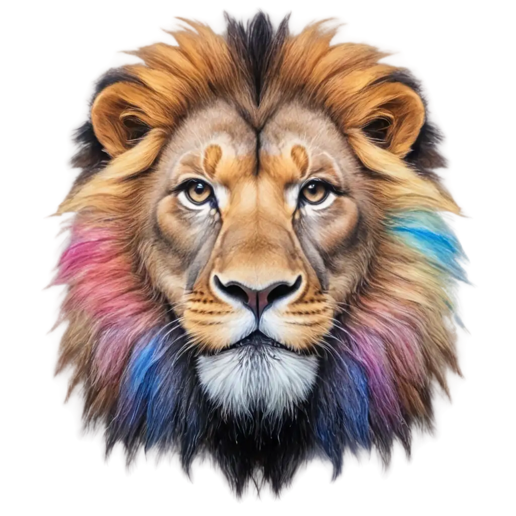 Stunning-Abstract-Lion-Face-in-Rainbow-Colors-HighQuality-PNG-Image