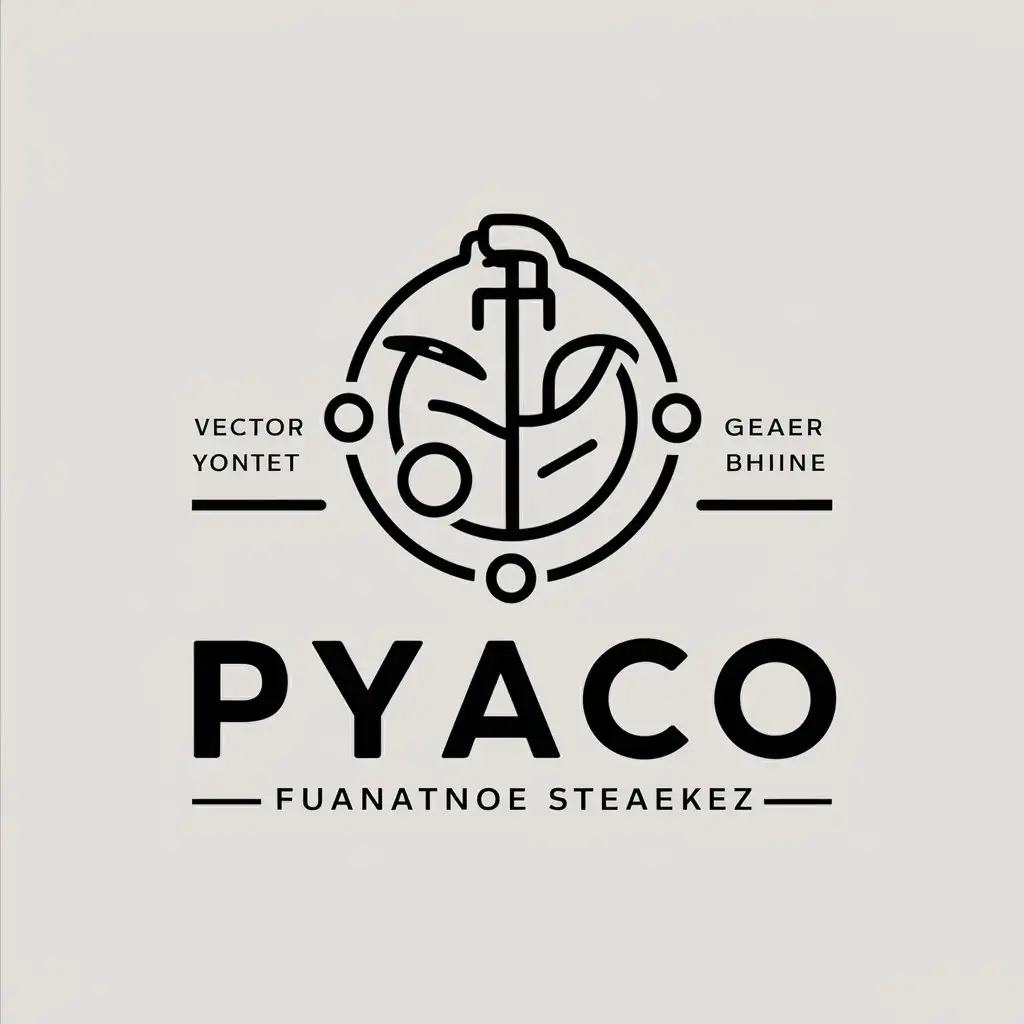 a vector logo design,with the text "PYACO", main symbol:Grusha,Moderate,be used in Others industry,clear background