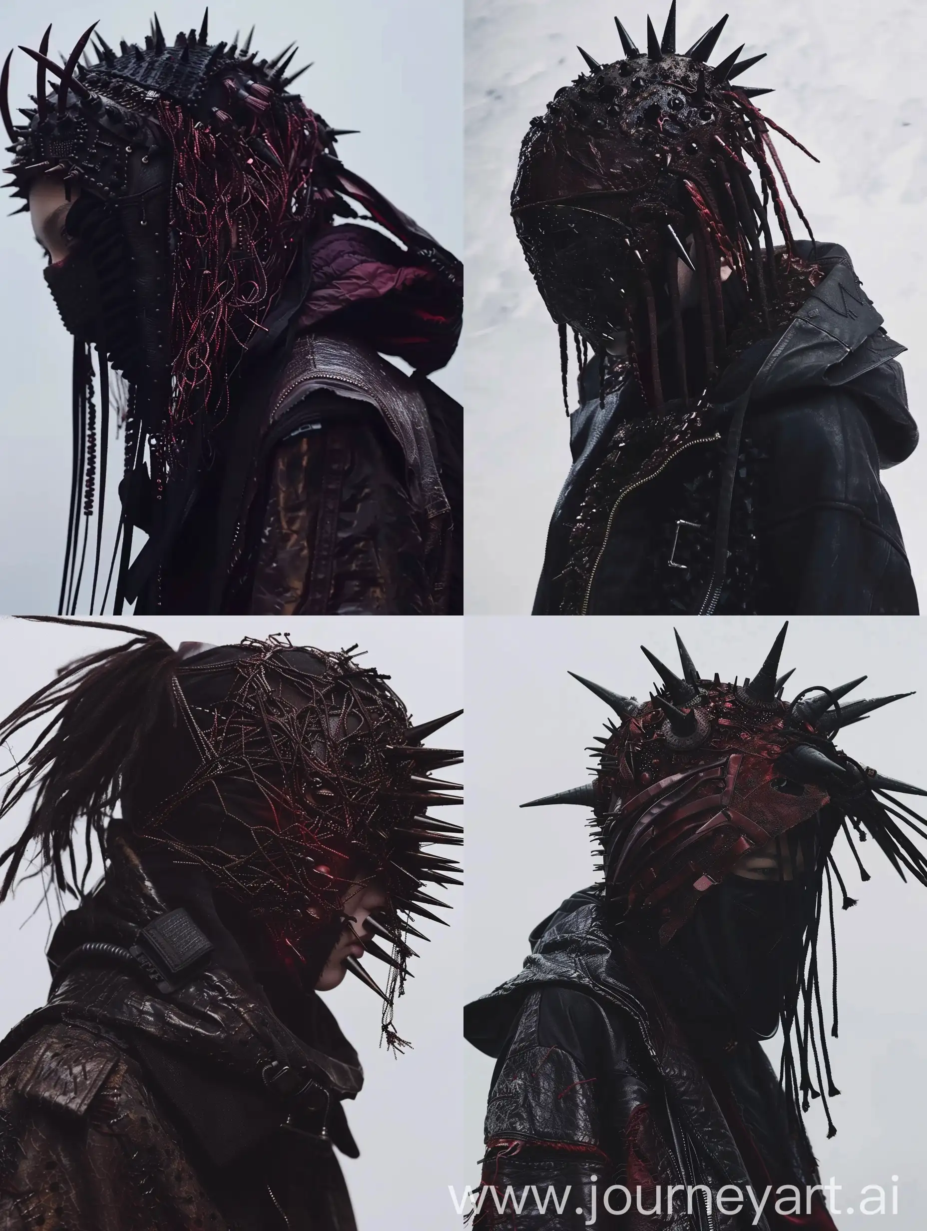 Cyberpunk-Fashion-Mystical-PostApocalyptic-Cyborg-with-Spike-Mask