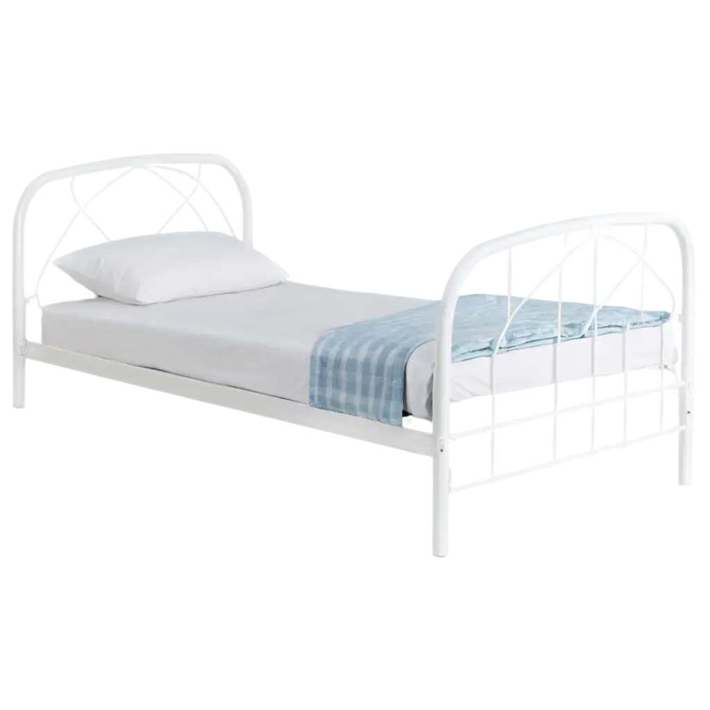 HighQuality-PNG-of-a-White-Single-Metal-Bed-for-Versatile-Design-Use