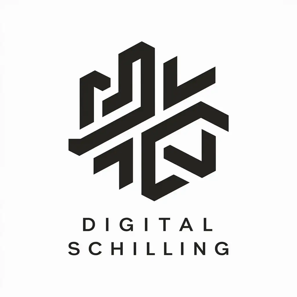 a vector logo design,with the text "Digital Schilling", main symbol:Abstract shapes,complex,be used in Internet industry,clear background