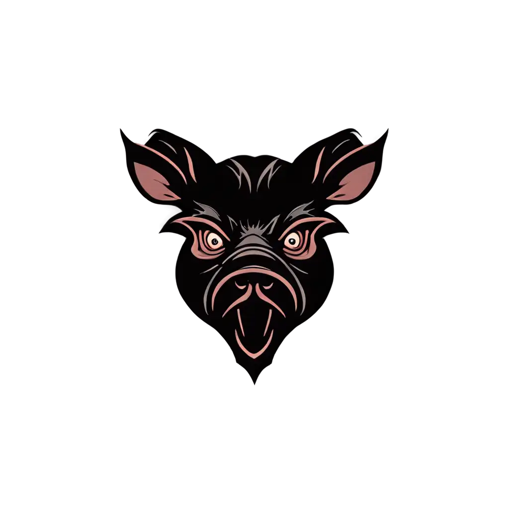 Demonic-Pig-Face-PNG-Logo-Sinister-Symbolism-Crafted-for-Online-Impact