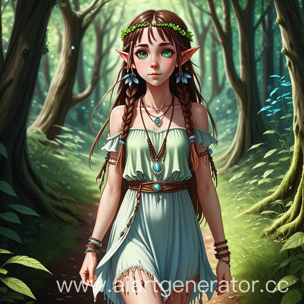 Elf-Girl-with-Hippie-Style-in-Enchanted-Forest