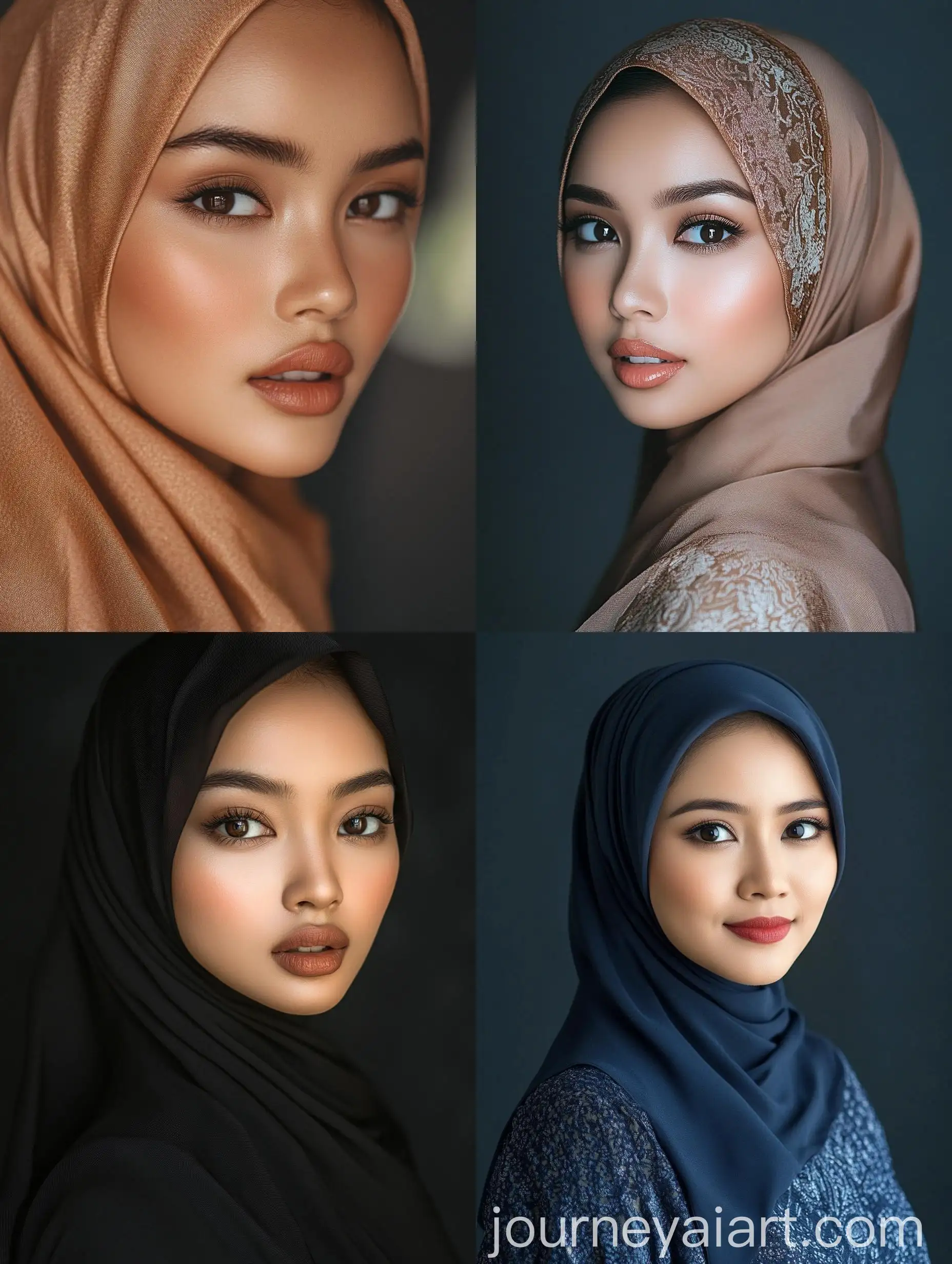 Elegant-MalayCambodian-Woman-in-Modern-Hijab-and-Baju-Kurung-Labuh-Portrait