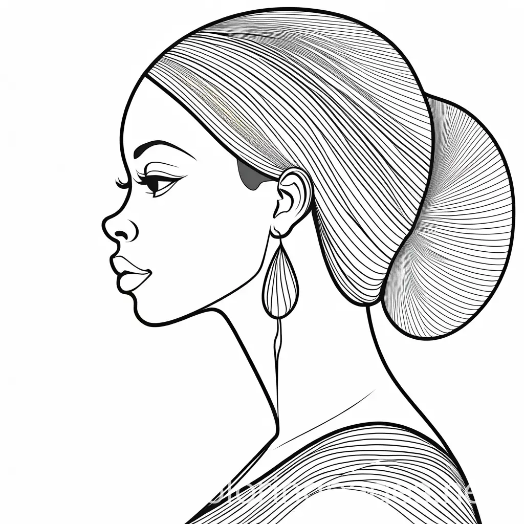 Angry-African-Woman-Profile-Portrait-Coloring-Page