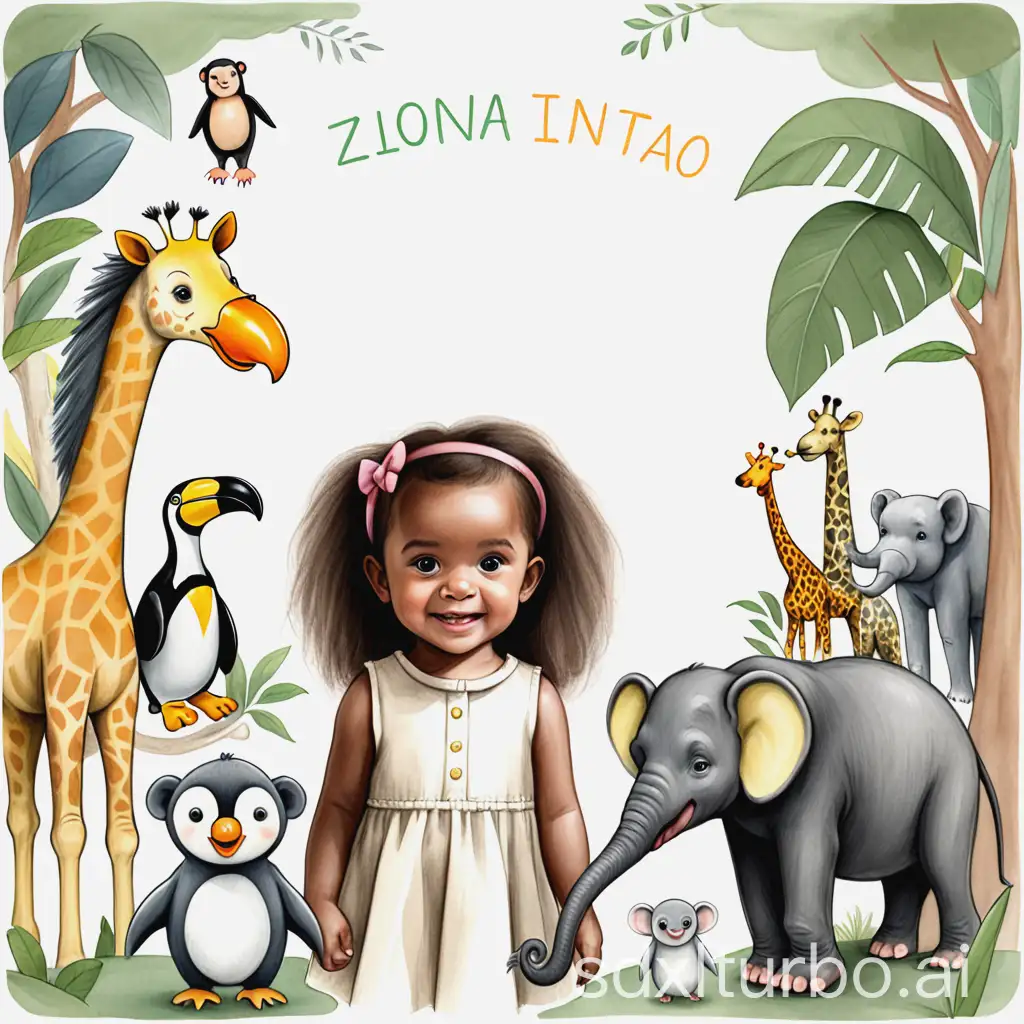 Zoo-Invitation-Drawing-with-Girl-and-Animals