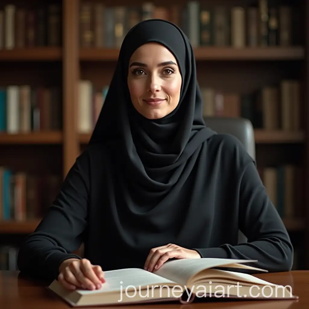 Veiled-Woman-in-Modest-Office-Setting-Offering-SocAI-Art-Prompt-Expansionietal-Advice