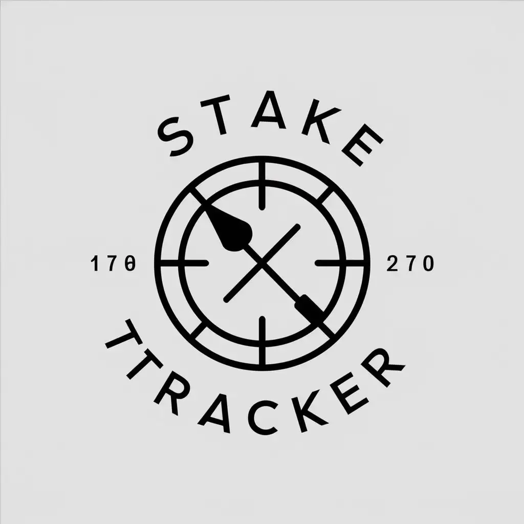 a vector logo design,with the text "Stake tracker", main symbol:Steak Timer,Minimalistic,clear background