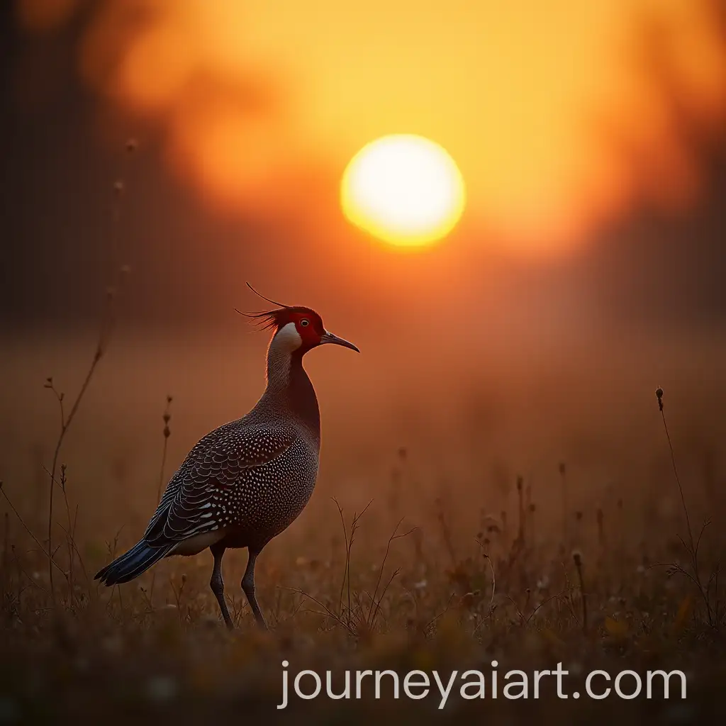 Woodcock-in-Morning-Sunrise-Over-Tranquil-Landscape