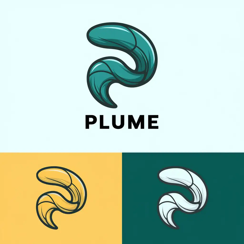 LOGO Design For Plume Realistic Letter Logo Design in Various Background Colors