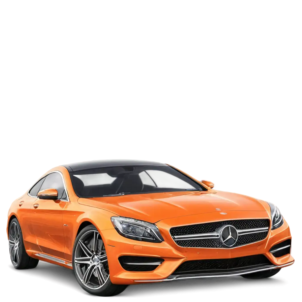 Realistic-Orange-Mercedes-Car-PNG-Image-HighQuality-Transparent-Vehicle-Illustration