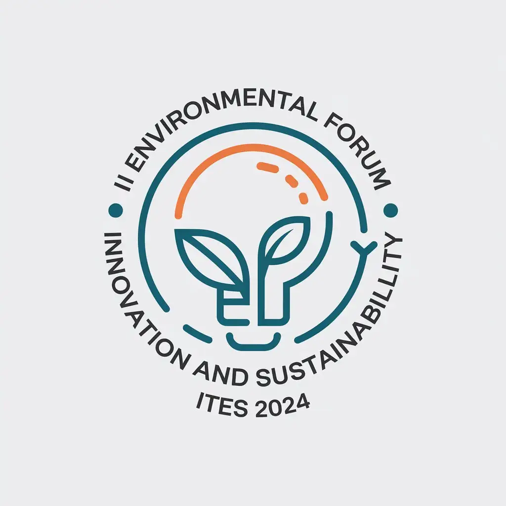 a vector logo design,with the text "II environmental forum 'innovation and sustainability' ITES 2024", main symbol:sustainability and innovation,Moderate,be used in Education industry,clear background