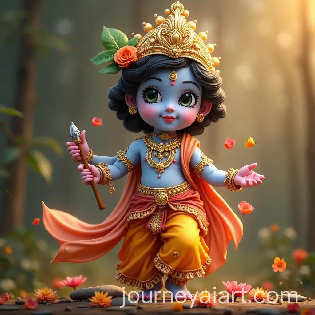 Beautiful-Picture-of-Young-Lord-Krishna-Playing-Flute