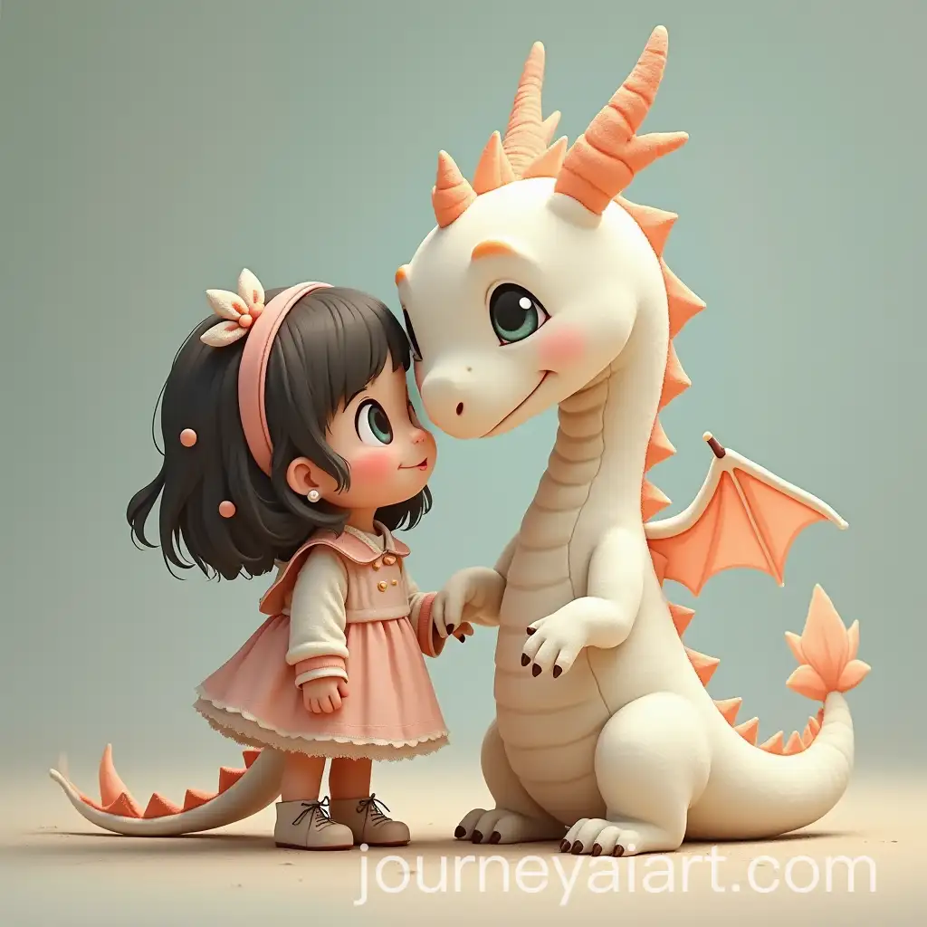 Young-Girl-with-White-Dragon-in-Fantasy-Landscape