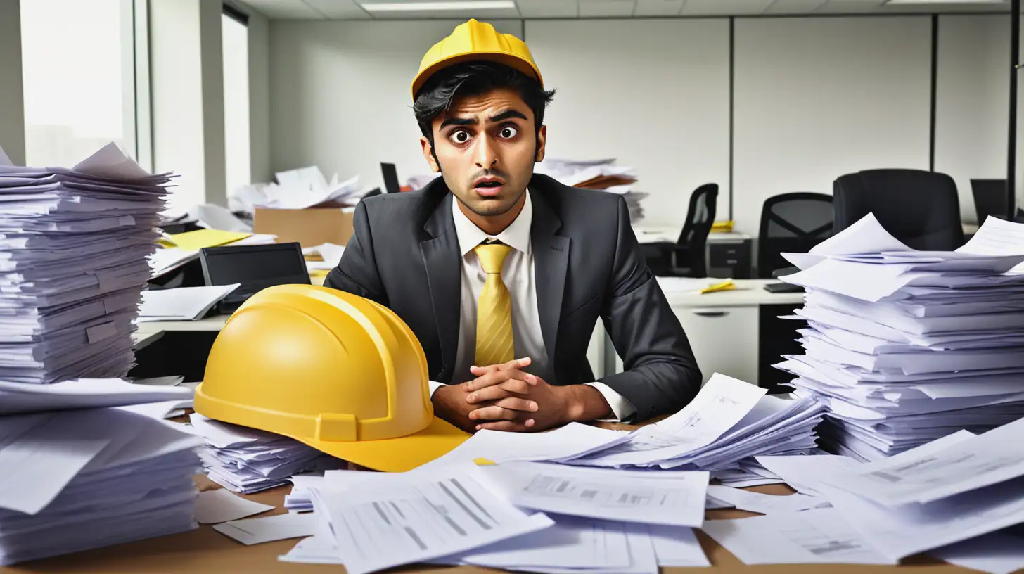 Frustrated Pakistani Engineer Overwhelmed by Office Work