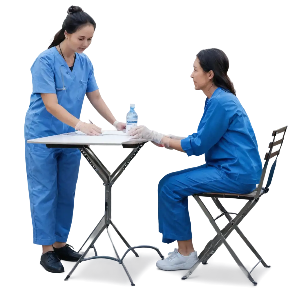 PNG-Image-Usage-AnalysisMedical-Worker-with-Patient-at-a-Table-HighQuality-PNG-Image-for-Healthcare-Visuals