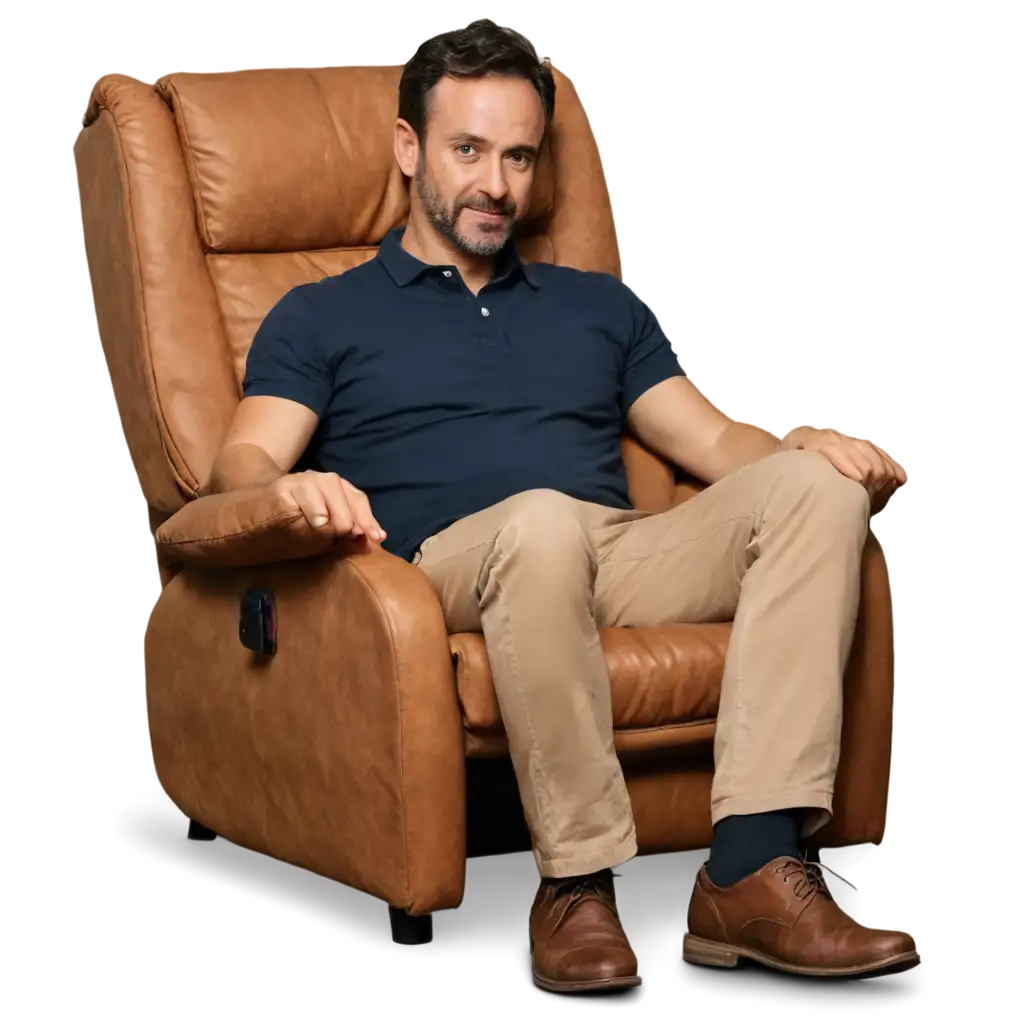 Comfortable-Reclining-Chair-PNG-Image-Man-Relaxing-in-His-Fathers-Armchair